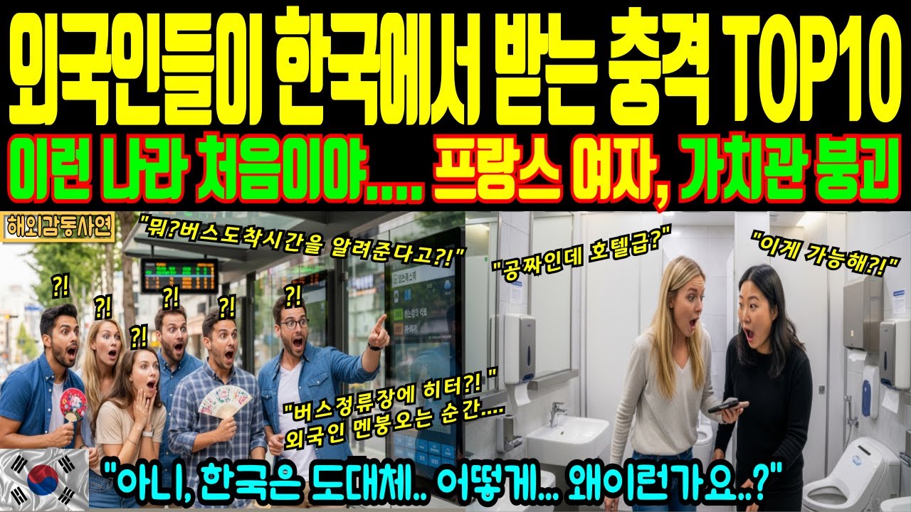 외국인들이 한국에 와서 충격받는 이유 TOP10, '이런 나라 처음이야' 외국인을 감동시킨 한국의 비밀[해외감동사연]