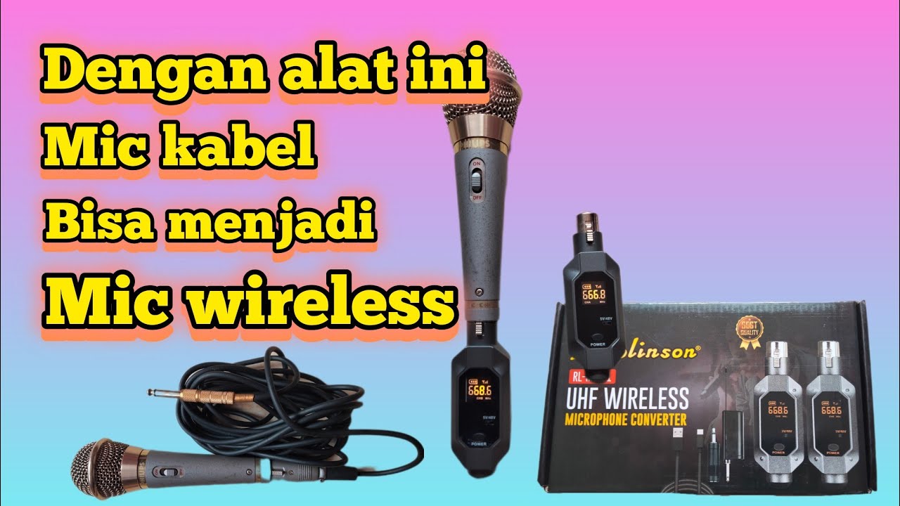 UHF WIRELESS MICROPHONE CONVERTER, TURNING WIRED MICS INTO WIRELESS MICS