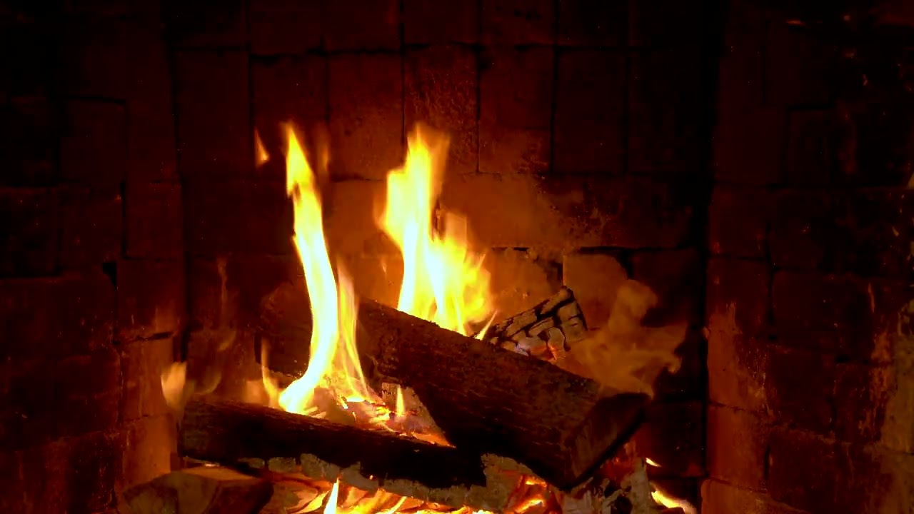 fireplace in 4k / cozy warm fireplace with sound / no music added / hogar fuego