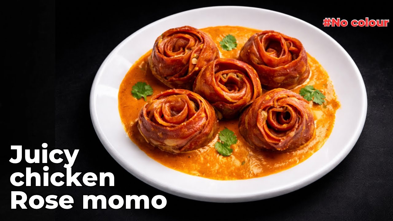 Juicy Chicken Momos Recipe | Viral Rose Momos recipe video| With Nepali Chutney
