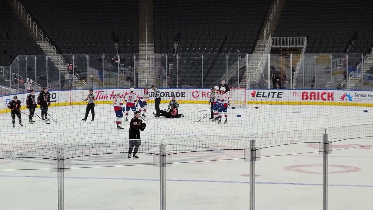 WHL Fight- Jake Neighbours (Oil Kings) vs Daemon Hunt (Warriors)- January 25, 2022
