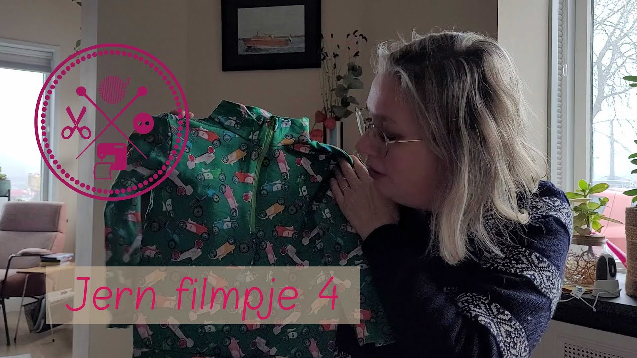 Jern filmpje 4 I Half zip sweater, Ottobre jurkje en gymtas genaaid.