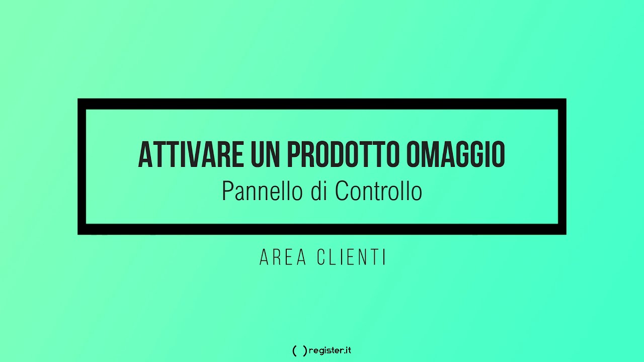 PdC | Attivazione prodotti omaggio