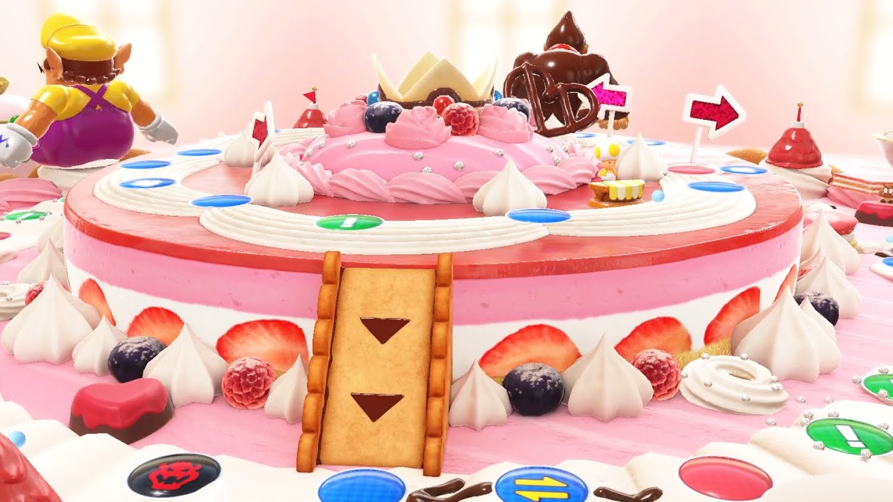 Mario Party Superstars #21 Peach's Birthday Cake Donkey Kong vs Wario vs Yoshi vs Luigi
