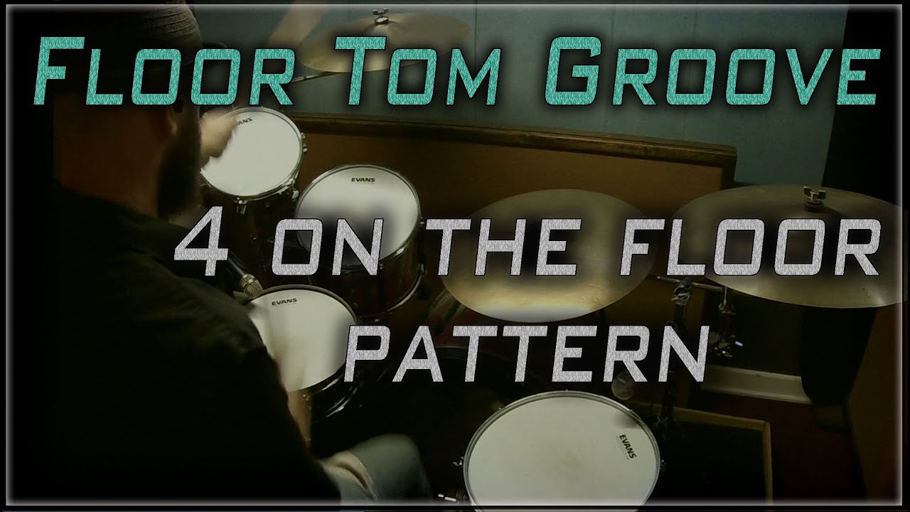 4 on the Floor Tribal Drum Beat 100 BPM | Easy Floor Tom Groove Drum Play Along | Muted Oh Death