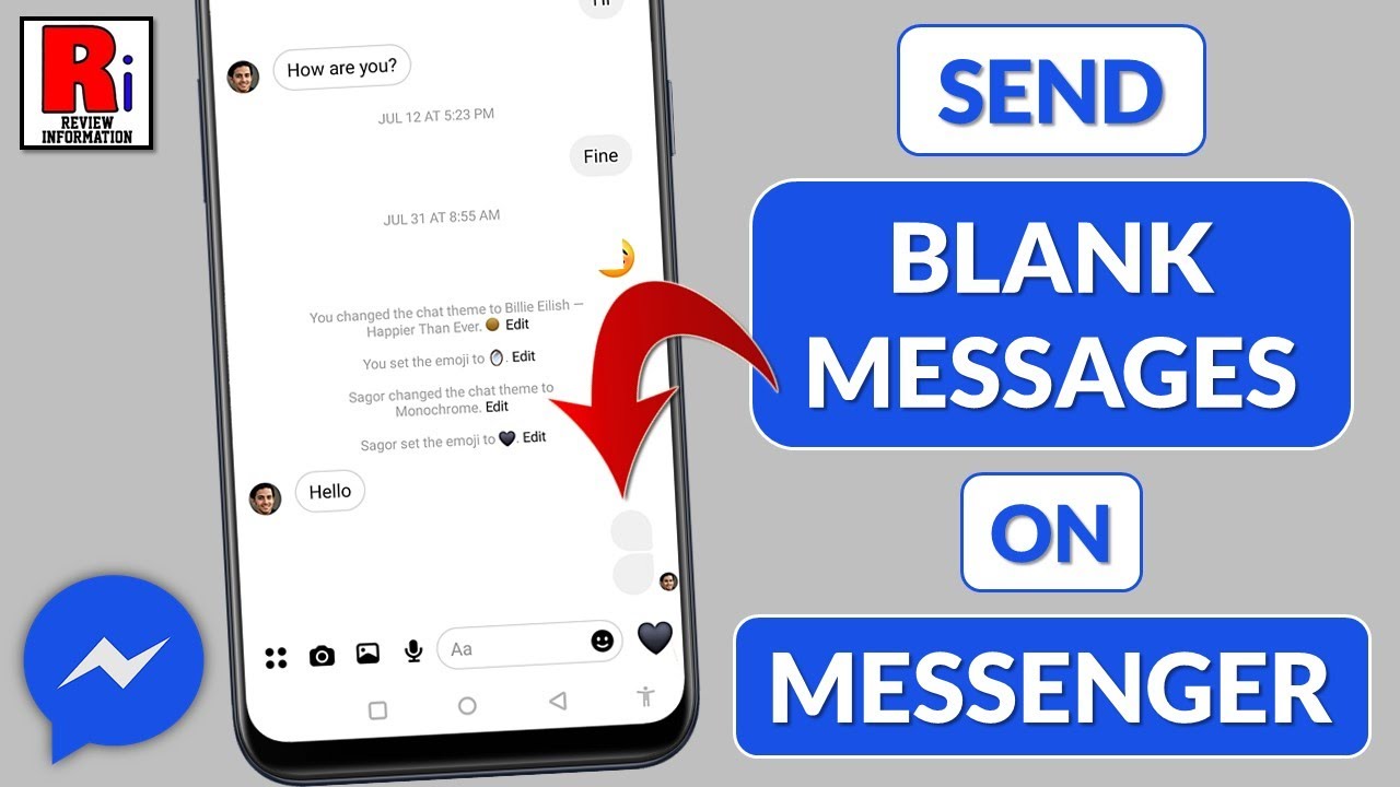 How to Send Blank / Empty Messages on Facebook Messenger