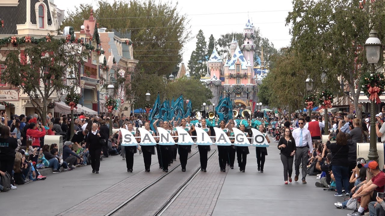 Santiago HS (Corona) - Christmas Parade Sequence - Disneyland 2019