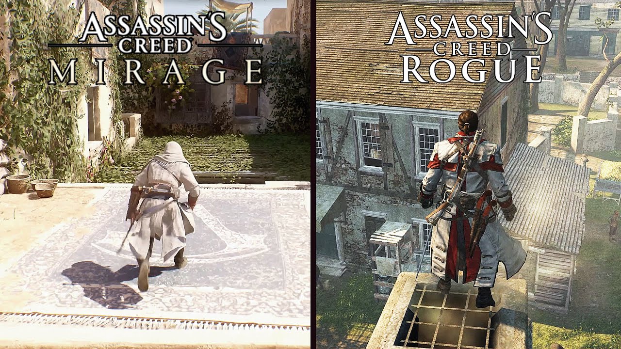 Assassins Creed Mirage vs Rogue - Parkour Gameplay Comparison