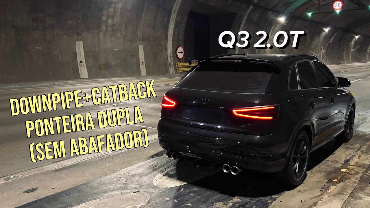 Audi Q3 diretão Downpipe + Catback + Ponteira Dupla (sem abafador) onbord