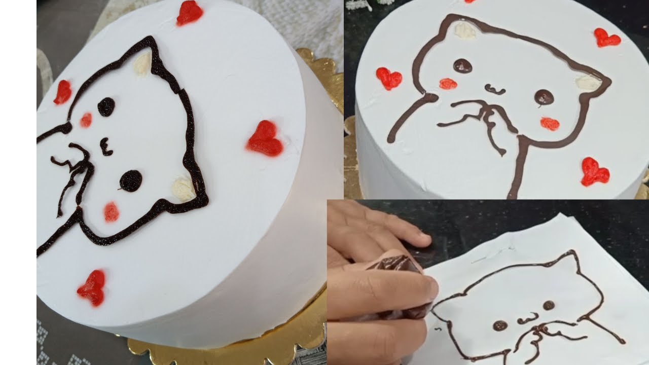 الرسم على الكيك باسهل طريقه ‼️