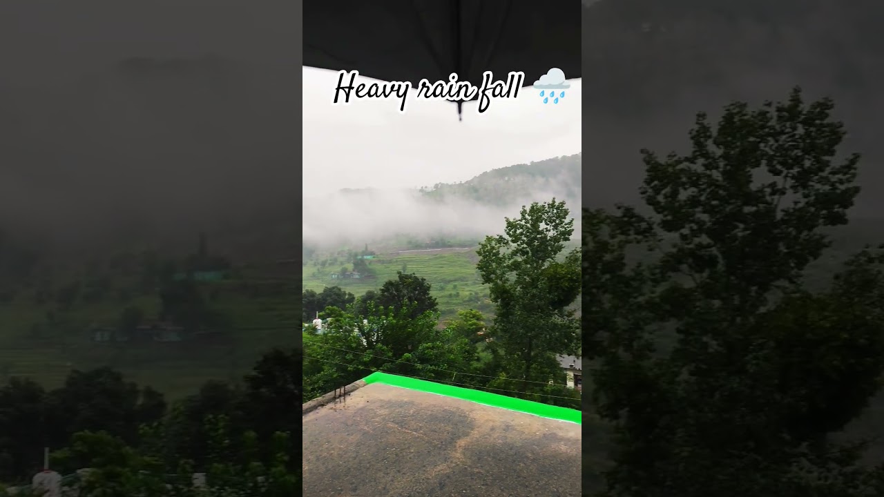 heavy rain fall 🌧️ manjakote Rajouri 😩 #rain #heavyrain #saiyaara