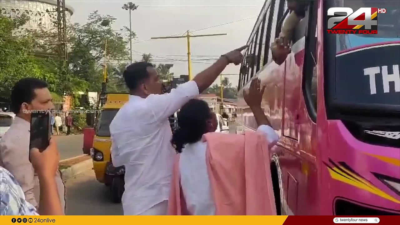 പുറകെ ഓടിയിട്ടും വിദ്യാർത്ഥികളെ കയറ്റിയില്ല; ബസ് തടഞ്ഞ് രമ്യാ ഹരിദാസ് എംപി
