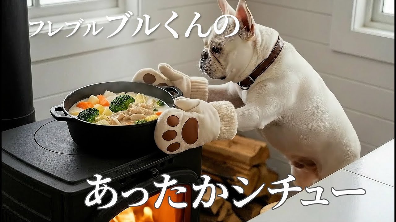 【AI犬】あったかシチューと子犬『レオ』の物語～The Warm Stew and the Puppy Leo – A Story～