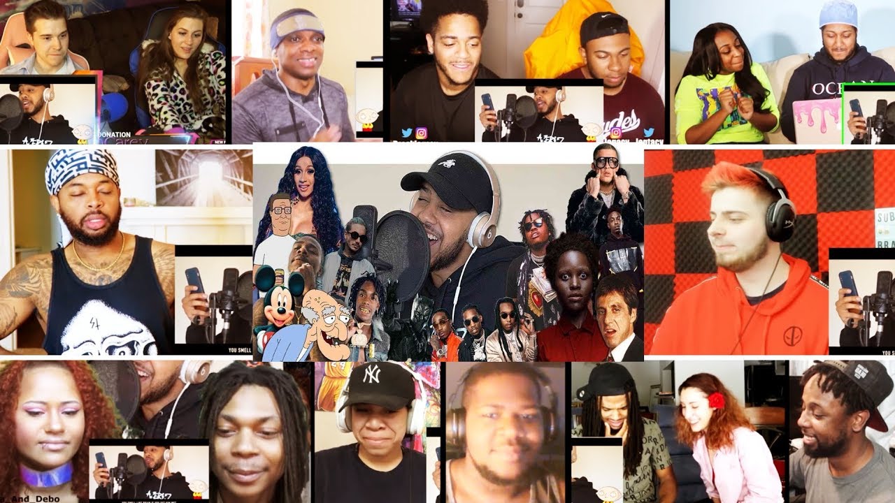 Hit Rap Songs in Voice Impressions 2!  Mder On My Mind, Space Cadet, Act Up + More! REACTIONS MASHUP