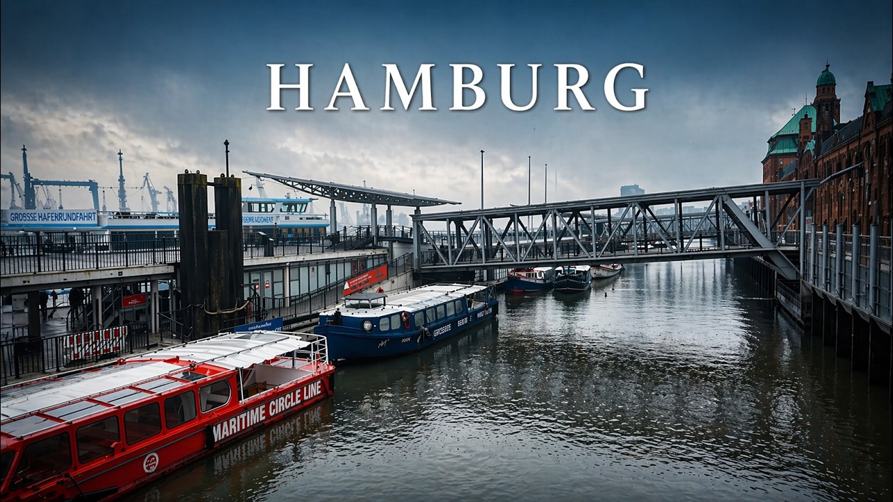 HAMBURG — Rainy Walk to the Old Elbe Tunnel | Landungsbrücken in 3D Binaural Audio