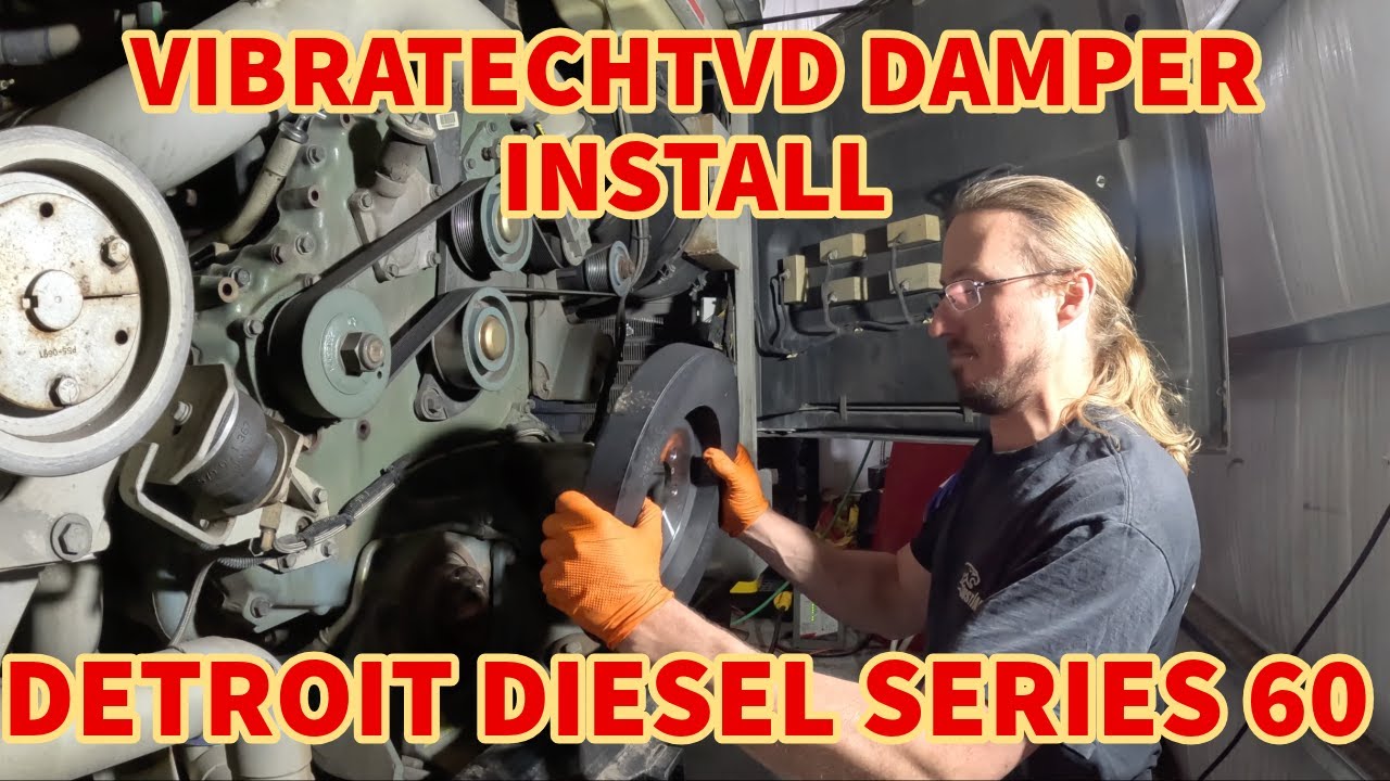 Damper Replacement/VibratechTVD Damper Install on the Detroit Series 60 in a Prevost XL2
