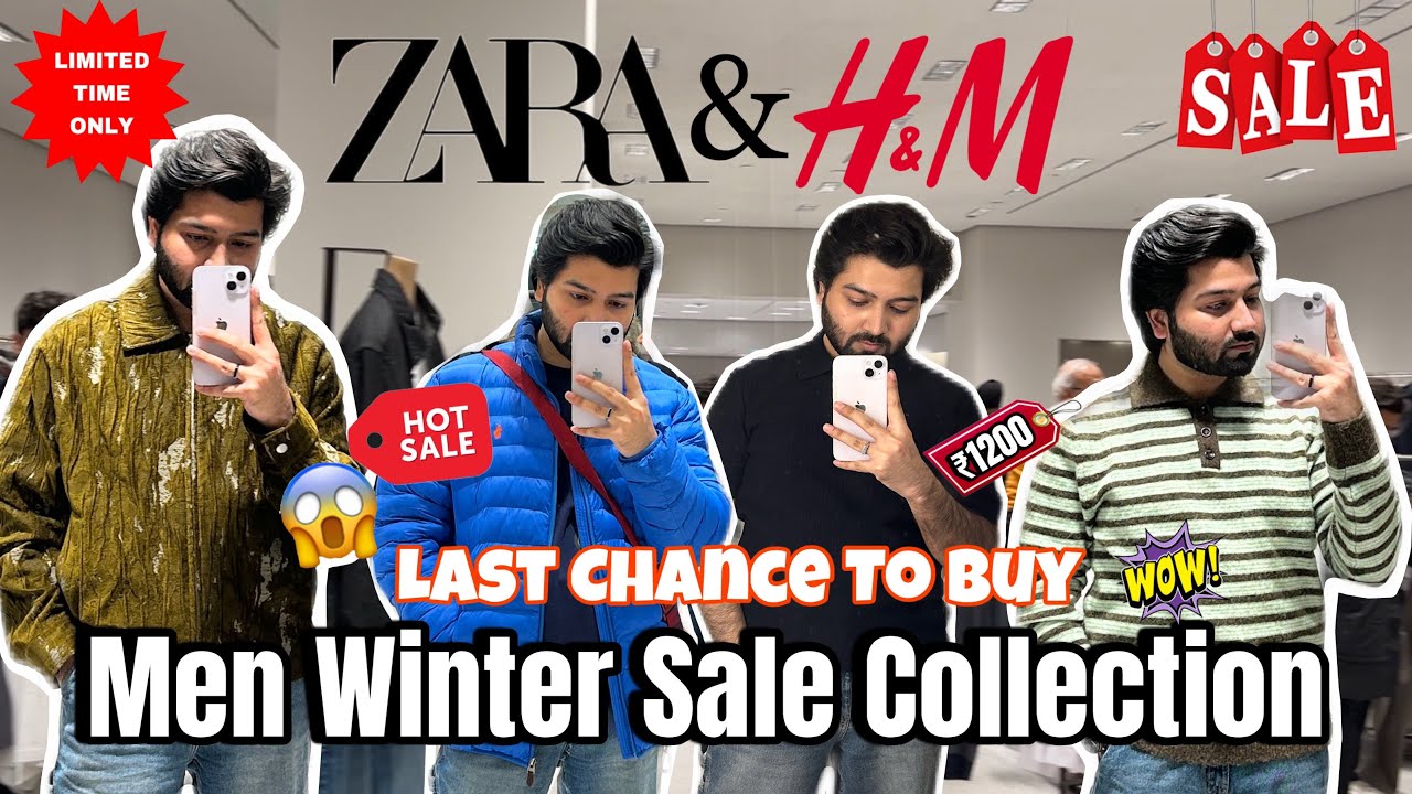 Zara V/S H&M Men Winter Sale Collection 2026🤩| Last Time To Buy😱| Men Sale Outfit| Shopping Time🛍️|