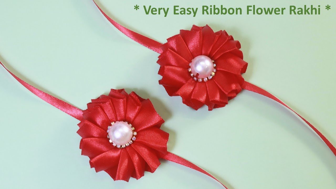 How to Make Rakhi at Home Easy and Beautiful | DIY Ribbon Flower Rakhi | Make a Super Easy Rakhi