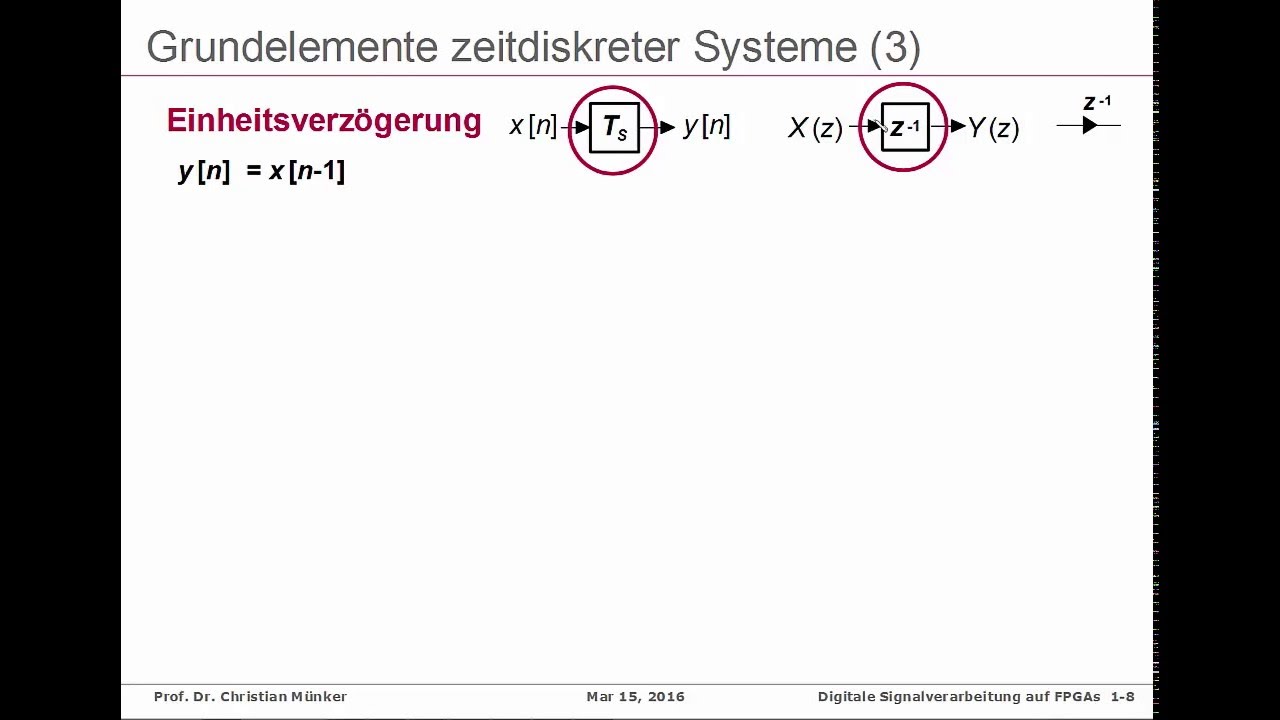 DSV Kap. 1-1: Grundelemente von zeitdiskreten Systemen
