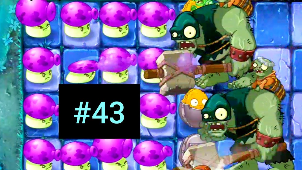 DEVASA GECE ZOMBİLERİ!! ve  EFSANE SAVUNMA!!-Plants vs Zombies 2 Bölüm-43