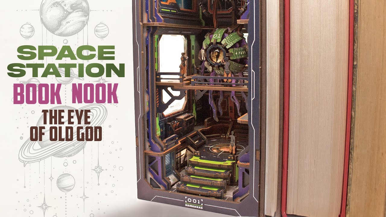 🌌  Sci-Fi Space Station 🌌 Book Nook Diorama (cutebee booknook kit)