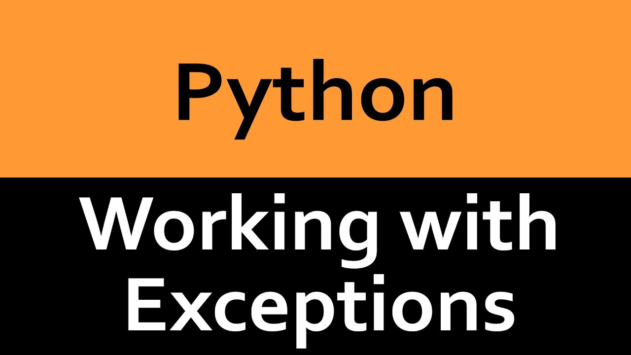 Intro to Exceptions in Python