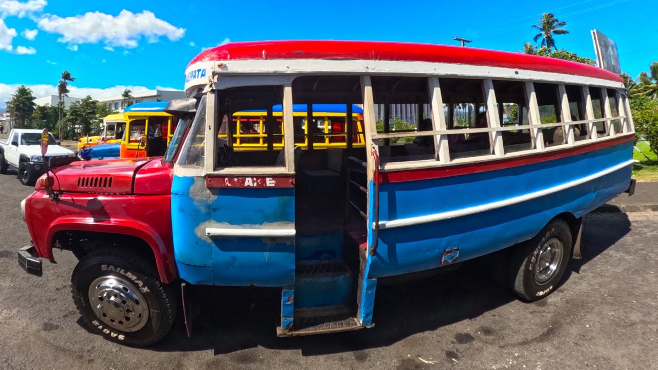 Taking a Local Samoan Bus to Namua Island