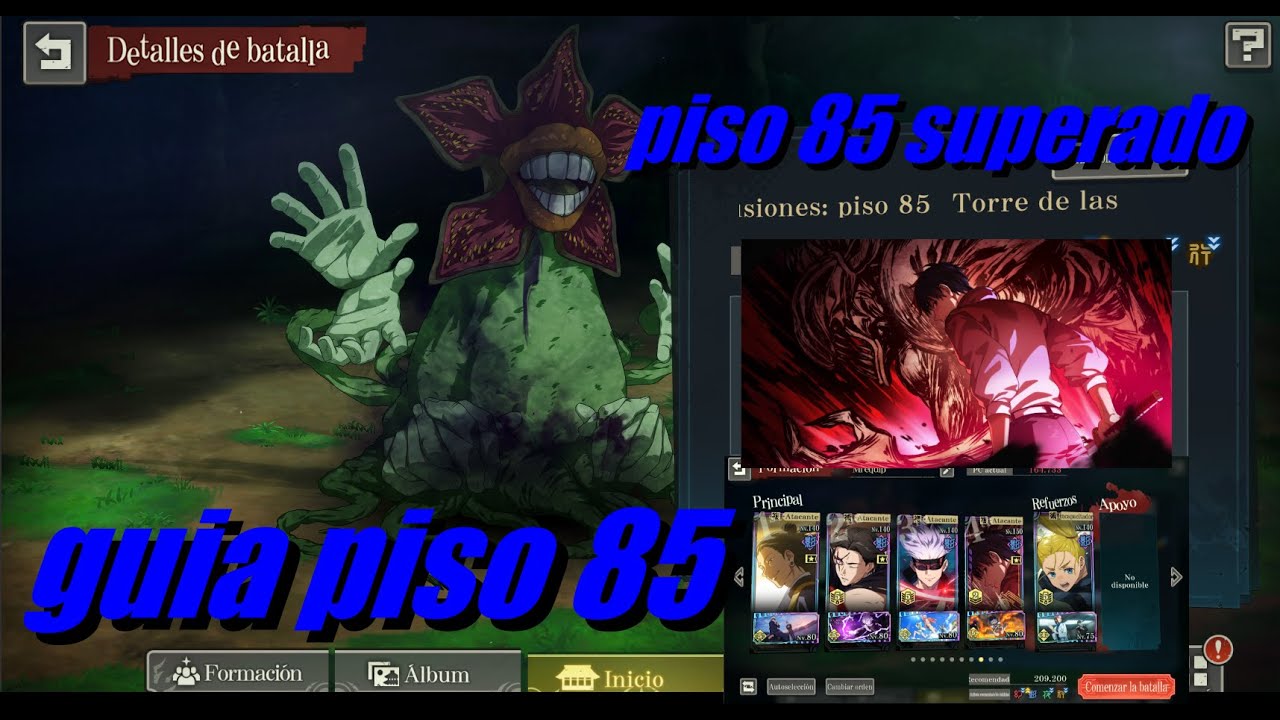 JJKPP//PISO 85 DE LA TORRE ILUSORIA CON ESTE TEAM GETO/KAMO/GOJO/YUTA/MOMO