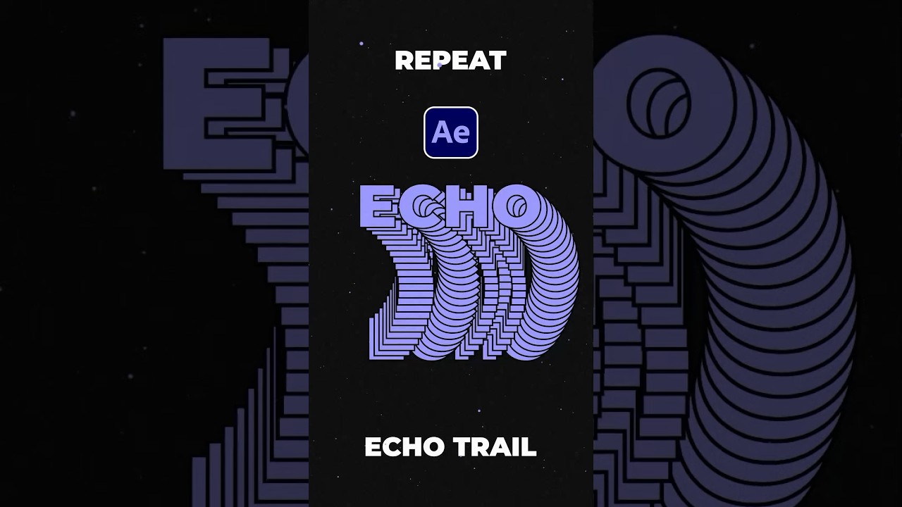 Create Crazy Motion Trail Text in After Effects #tutorial