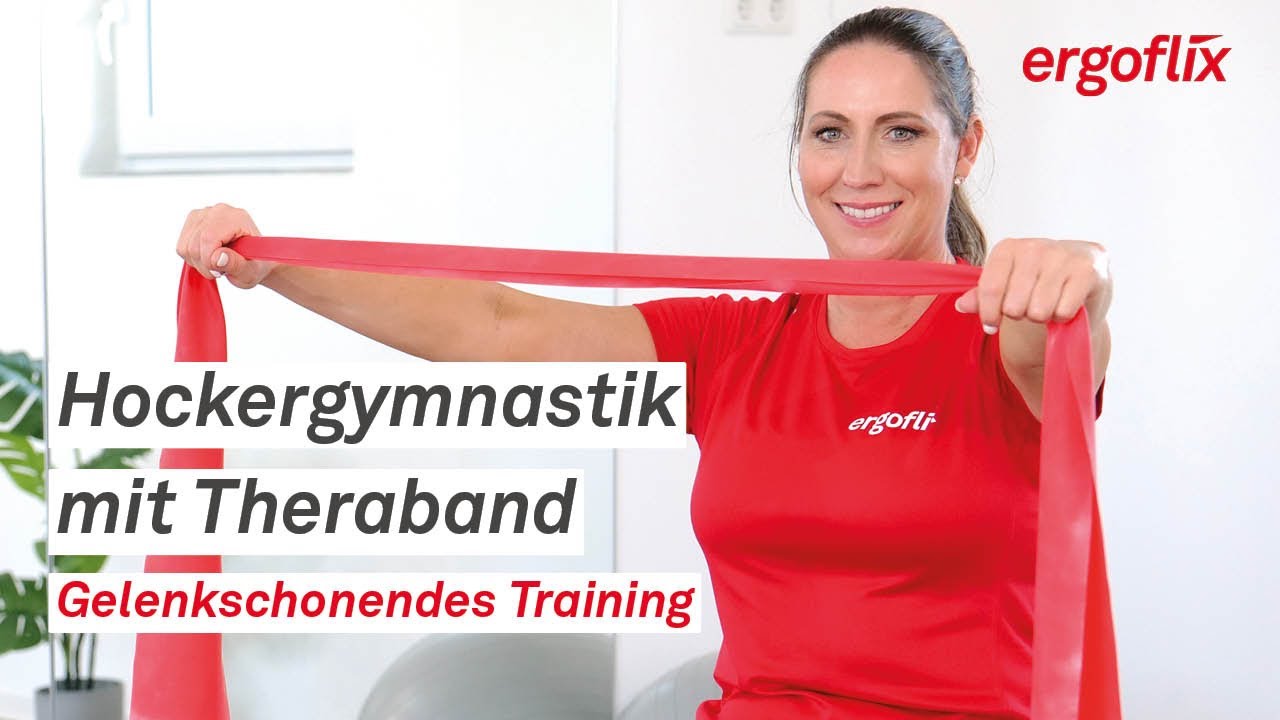 Hockergymnastik mit Theraband | Sport mit Gymnastikband