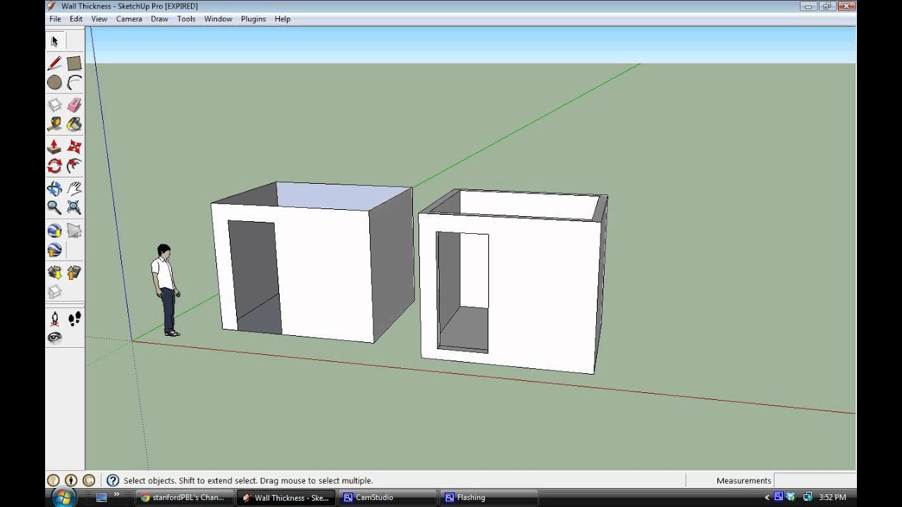 SketchUp - Creating Wall Thickness
