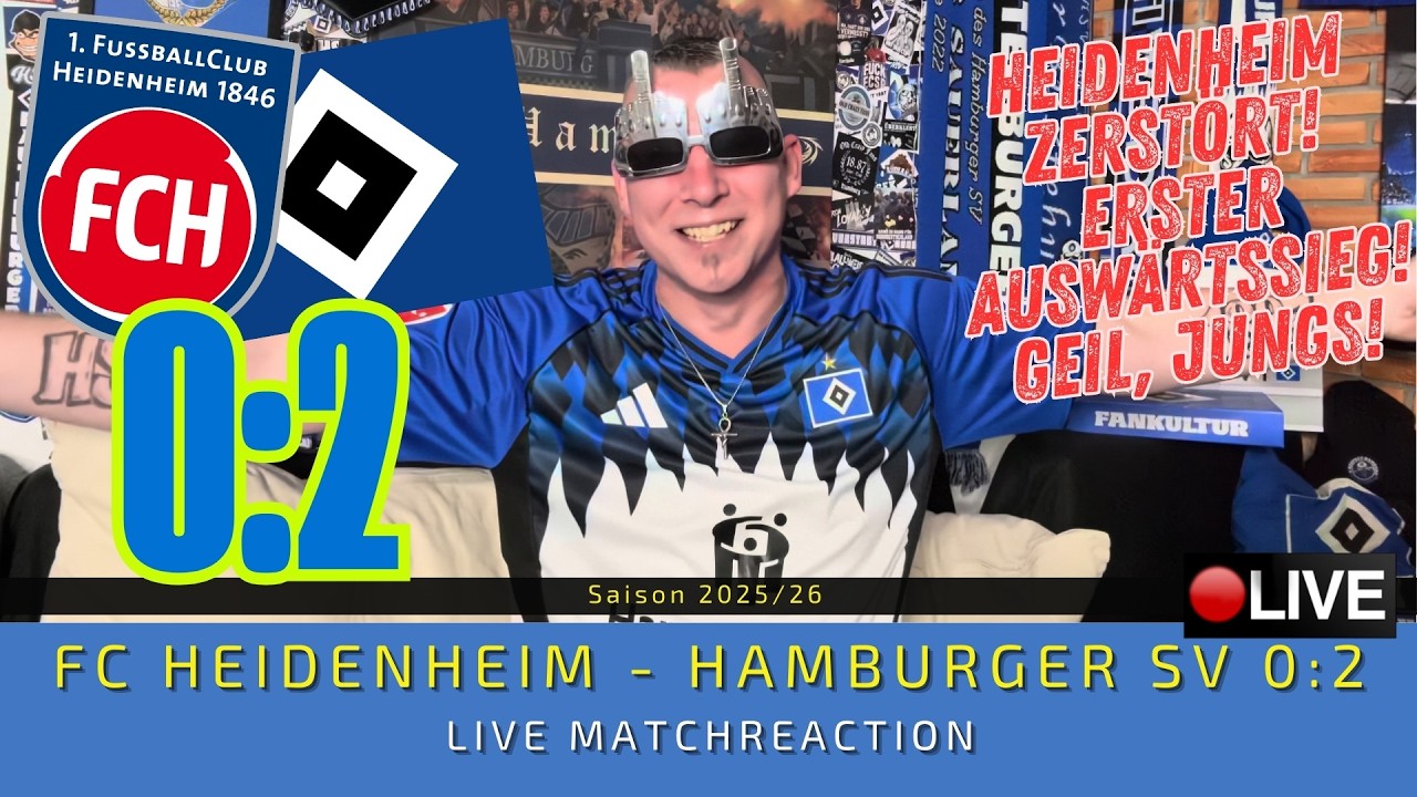 🔴LIVE: FC Heidenheim - HSV | ENDLICH auf dem Weg zum ersten Auswärtssieg! VERNICHTET HEIDENHEIM!