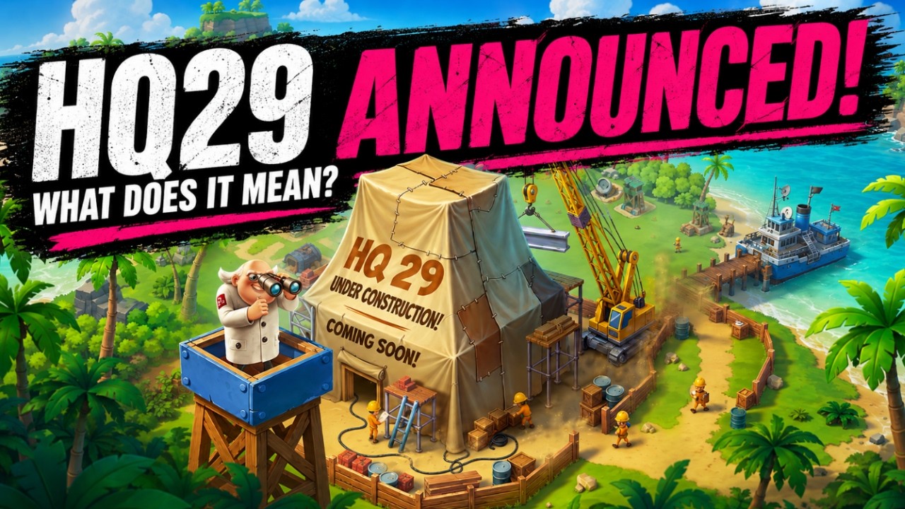 Boom Beach HQ29 Teaser: New Building?!