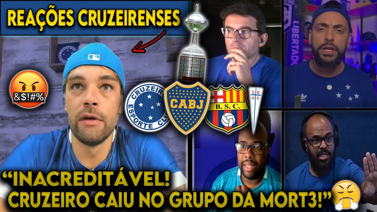 REAÇÕES CRUZEIRENSES ao pegar o GRUPO da MORT* no SORTEIO da LIBERTADORES - REACT VAMOS RIR!
