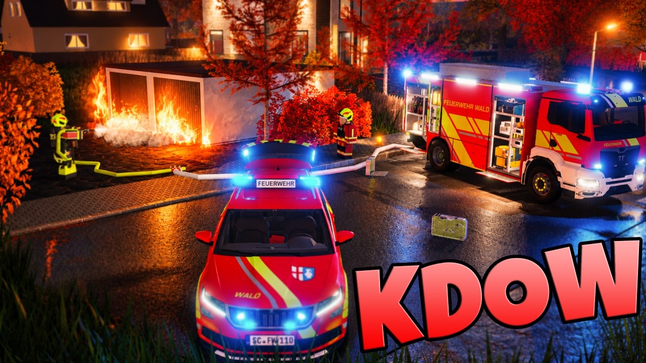 GARAGENBRAND und &Uuml;BERSCHWEMMUNG in FEUERWEHR SCHRIETZ| Feuerwehr Schrietz Deutsch