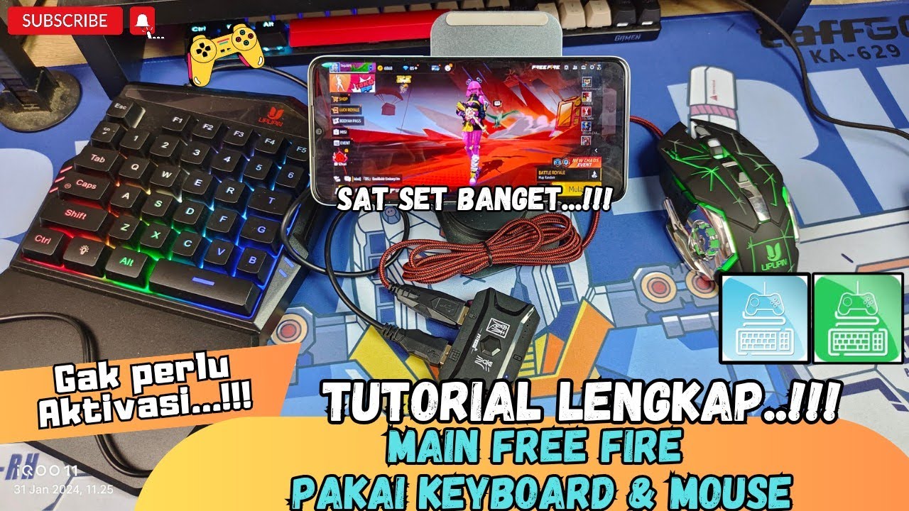Makin JAGO JUMPSHOTT...!! Cara Main Free Fire Pakai Keyboard & Mouse | Tanpa Aktivasi 🔥