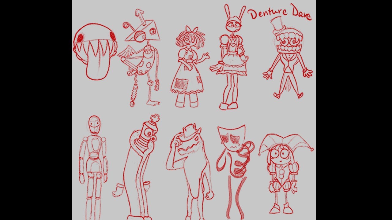Inking TADC Characters | The Amazing Digital Circus