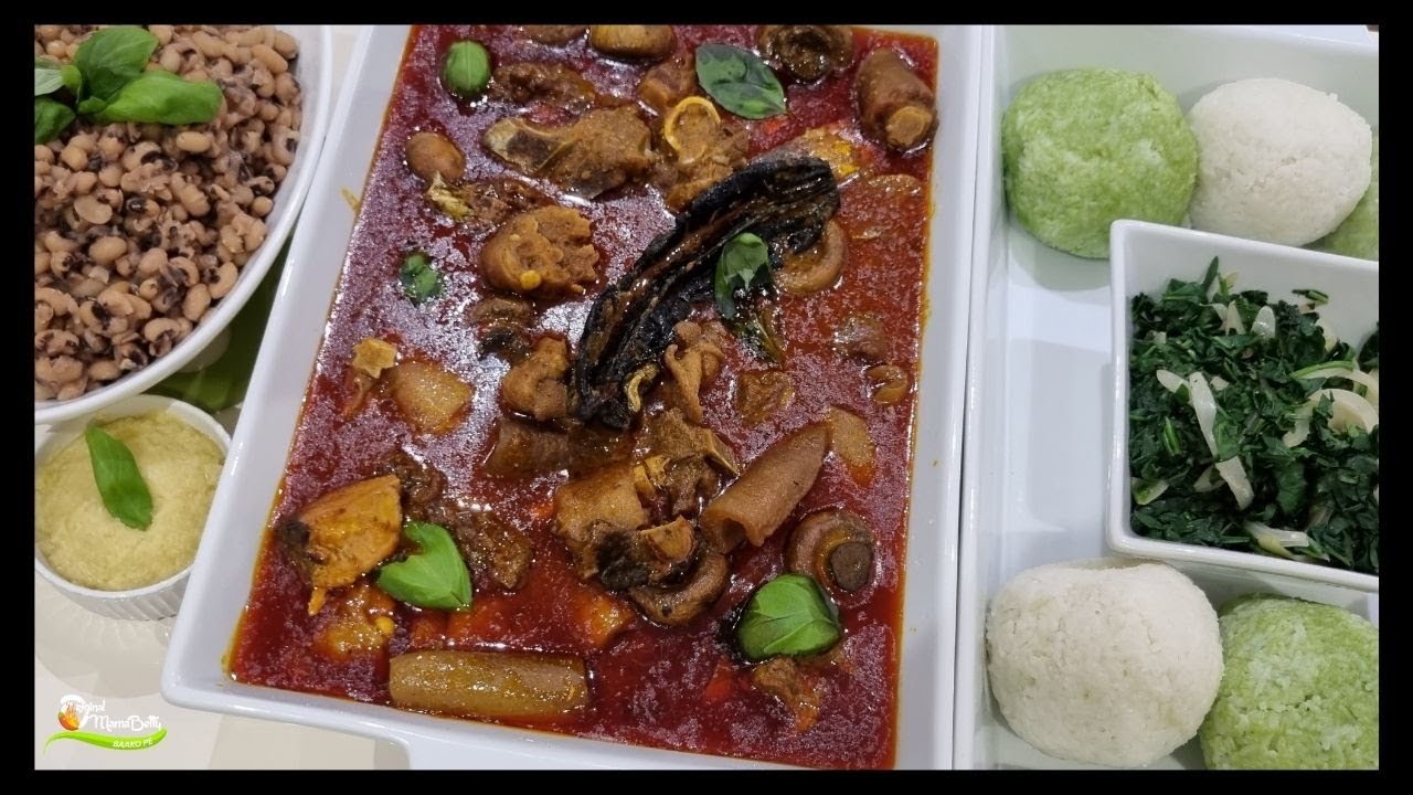 Cook with me Live: New Year's Day Palm Nut Soup And Omo tuo (rice balls) Special