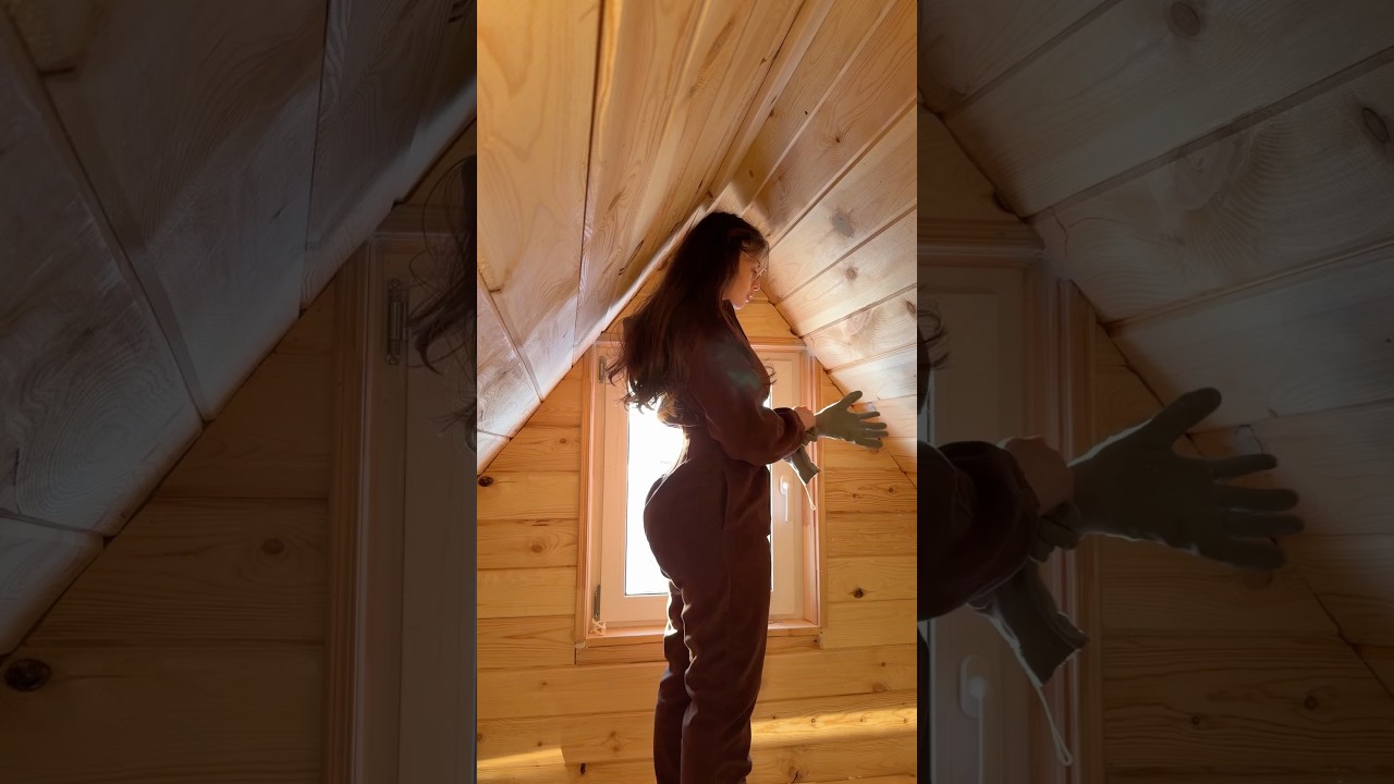 Детская комната на чердаке, в доме 12 кв м  #ремонт #стройка #строительство #строимдом