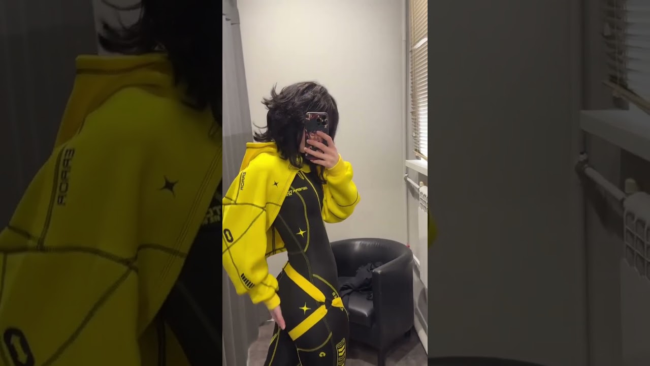Futuristic Cyberpunk Look: Russian Girl in Tight Cyberpunk Outfit | Fashion & Cosplay #shorts