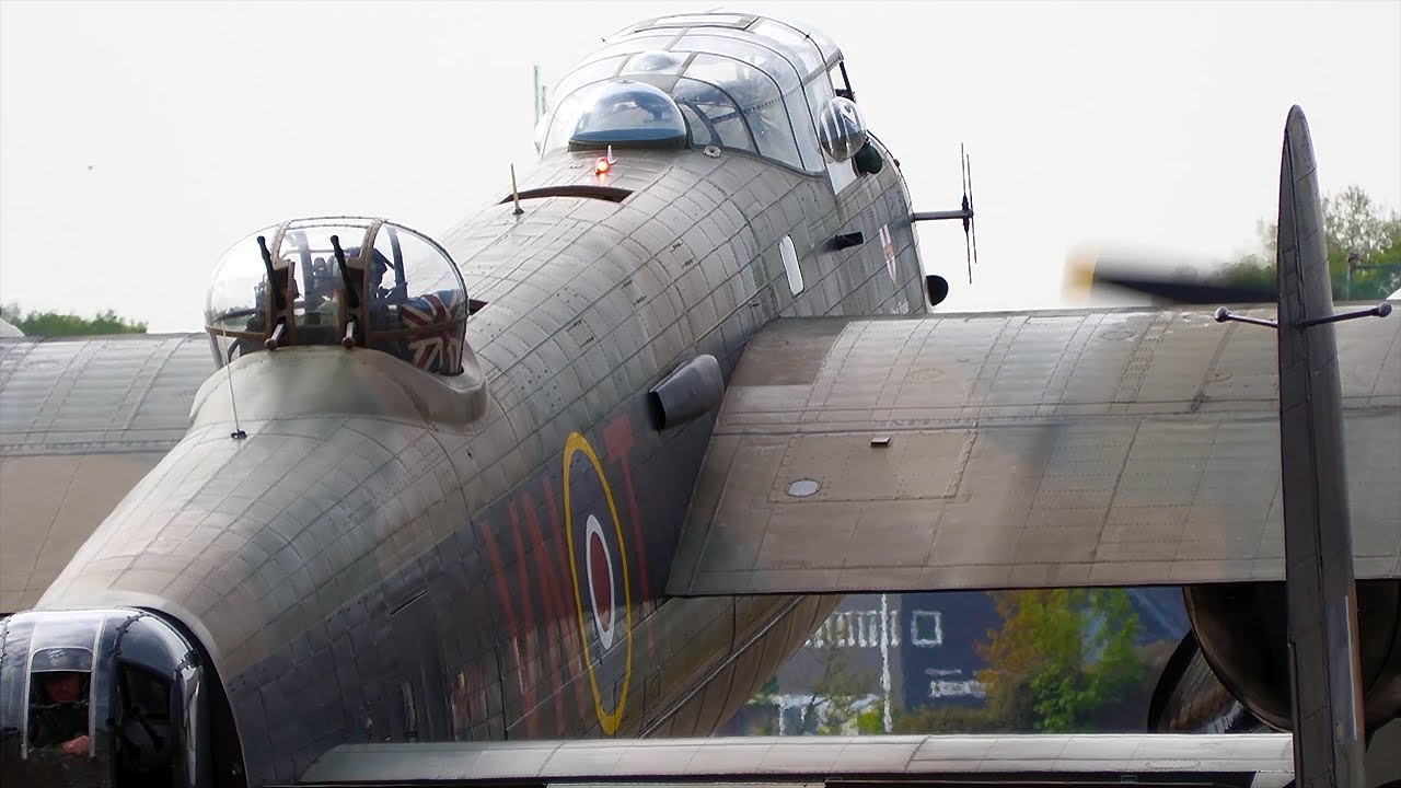 [4K] AVRO Lancaster, BBMF, Nice Departure at Gilze Rijen