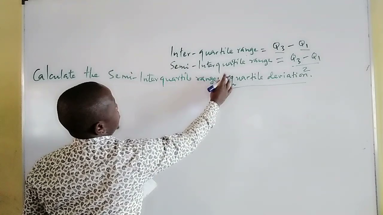 SirKatum: Statistics 2, SEMI- INTER-QUARTILE RANGE, A.K.A QUARTILE DEVIATION.