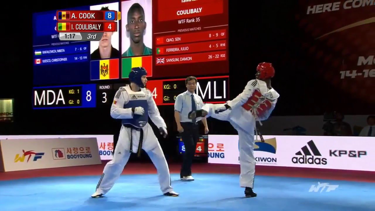 M80kg. SemiFinal (132). Aaron Cook (MDA) - Ismael Coulibaly (MLI)