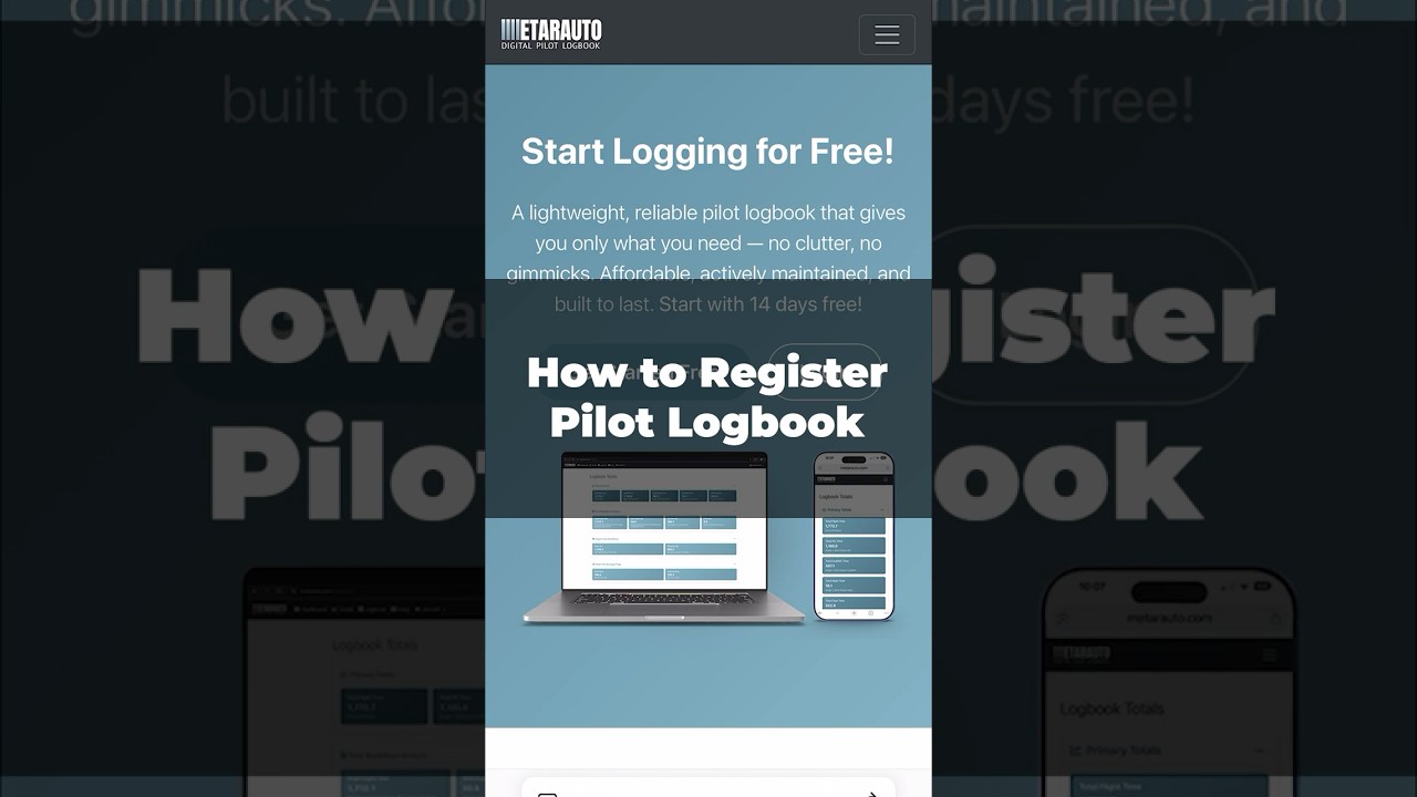 How To Register Pilot Logbook #flightlog