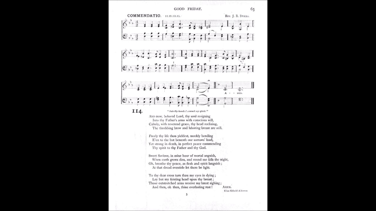 And Now, Beloved Lord, Thy Soul Resigning (Commendatio)