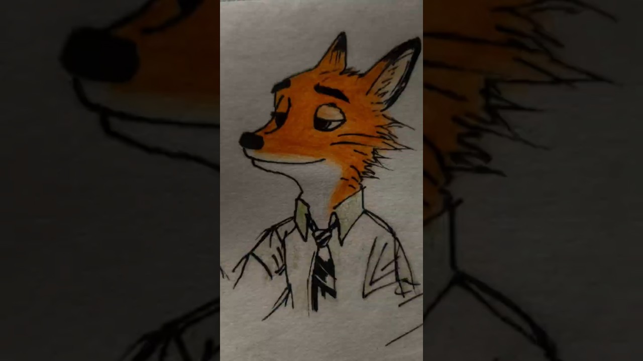 Nick wilde (zootopia) drawing 🦊 