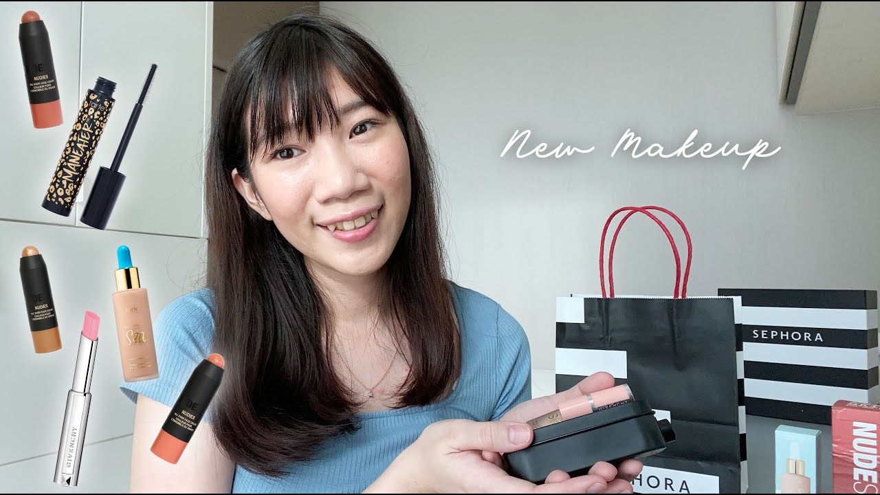 NEW Makeup Review : Givenchy lip balm, Tarte Sea Water Foundation, NUDESTIX, and MANEATER Mascara