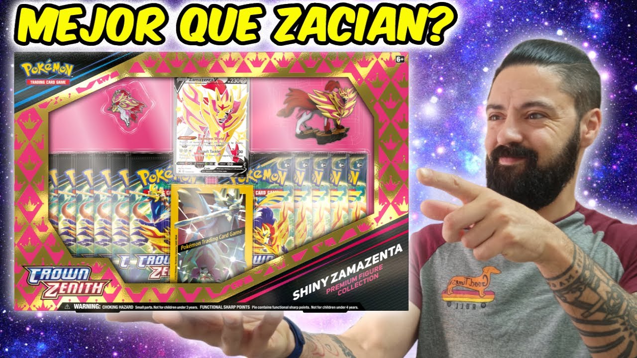 ABRO LA CAJA DE ZAMAZENTA SHINY PREMIUM FIGURE COLLECTION DE CROWN ZENITH - CARTAS POKEMON 2023