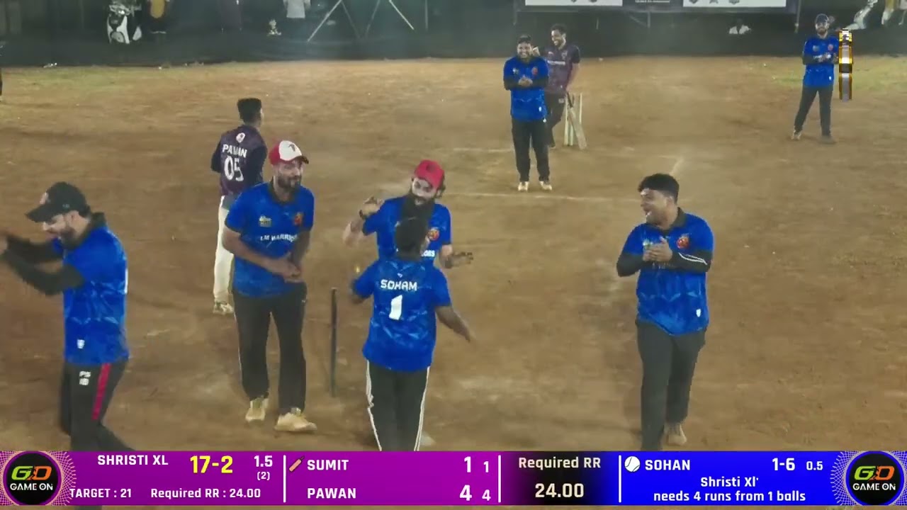 6 BALL 10 RUN DEFNDED BY SMAL BOY