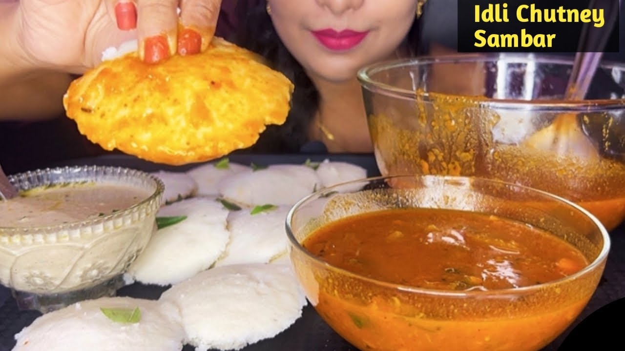 IDLI SAMBAR & CHUTNEY MUKBANG 🔥 SOUTH INDIAN MUKBANG ASMR | MUKBANG EATING SOUNDS | EATING SHOW